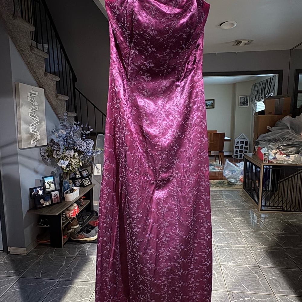 Jessica McClintock Strapless Purple Dress